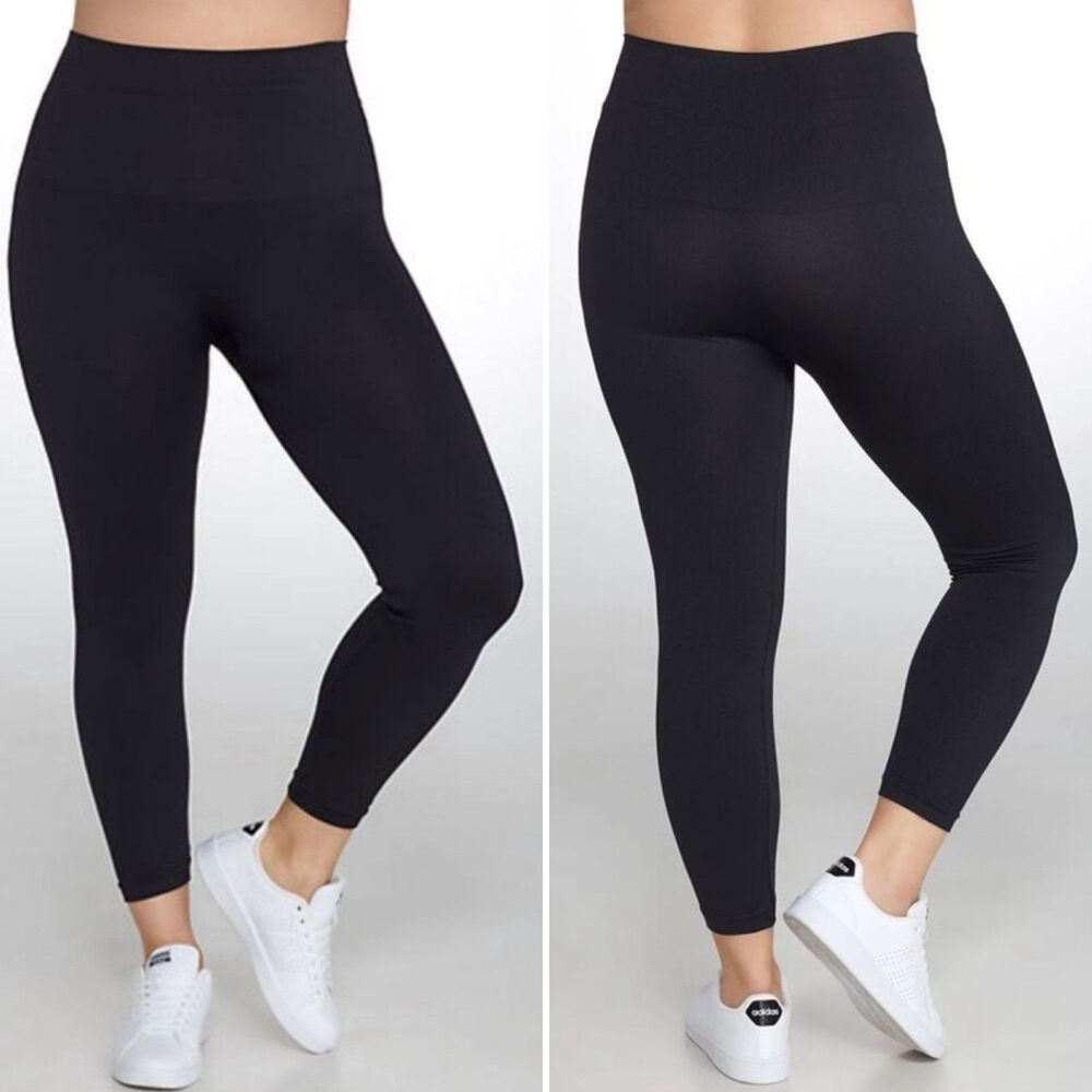 SPANX Look At Me Now Seamless Leggings Black 1X